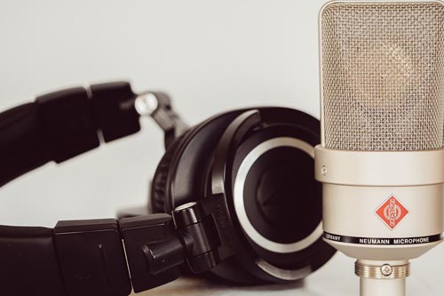 Microphone Set Representing Good Voiceover for Medical Narration Article