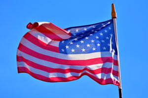 USA Flag representing the Democratic Positive Political Narration page.