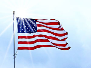 Flags representing the Republican Negative Political Narration page