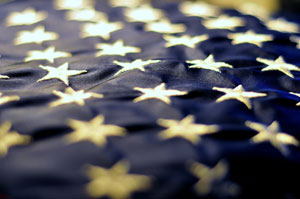 Flag stars representing politics for the Social Advocacy Campaign Voices page